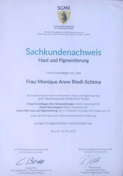 Sachkundenachweis  Haut und Pigmente
